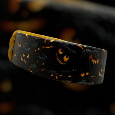 UV bedruckte BioThane | Aufdruck Horror Pumpkin